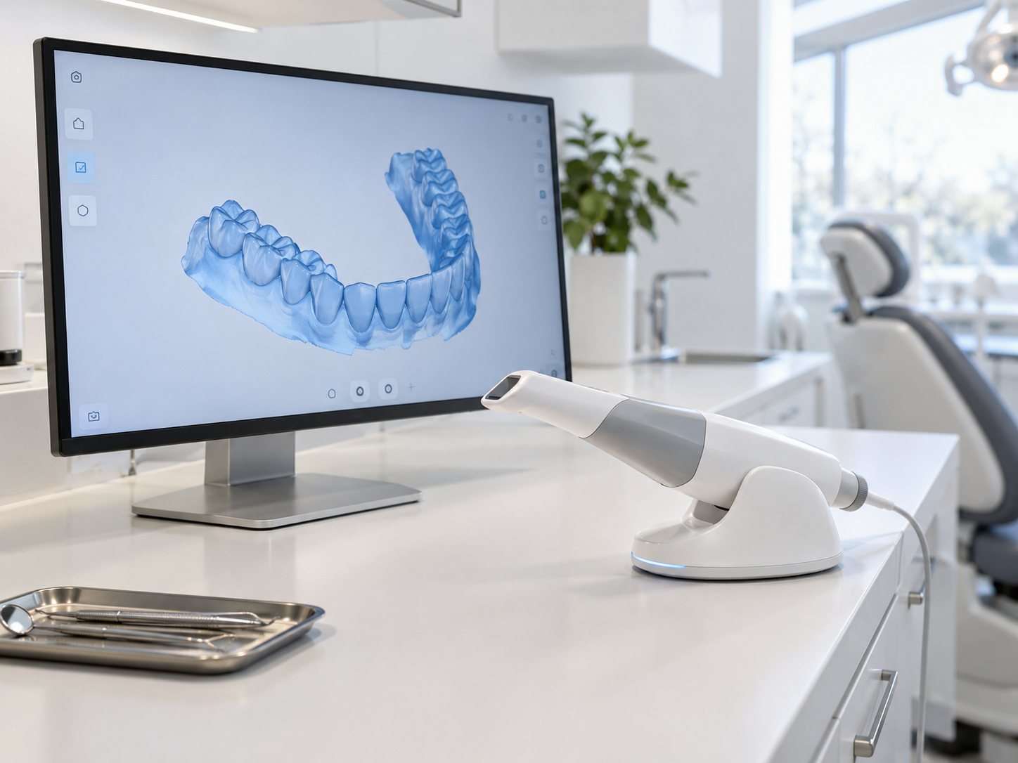 Scanner intra-oral et écran de visualisation 3D