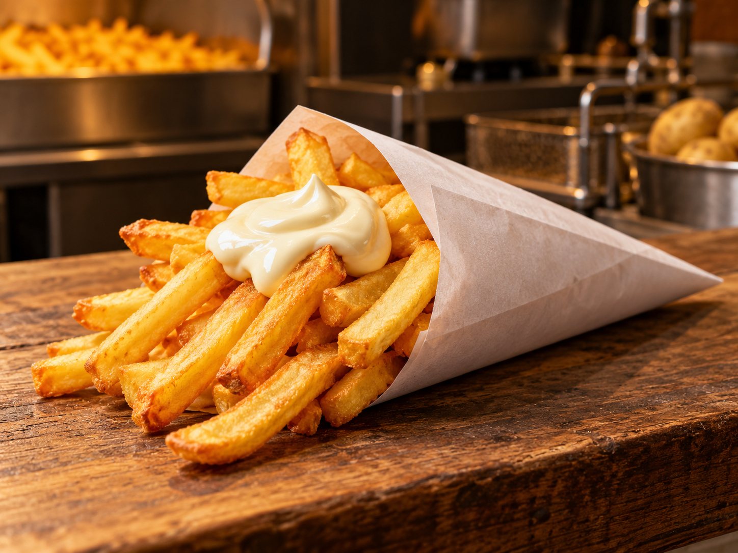 Cornet de frites mayonnaise