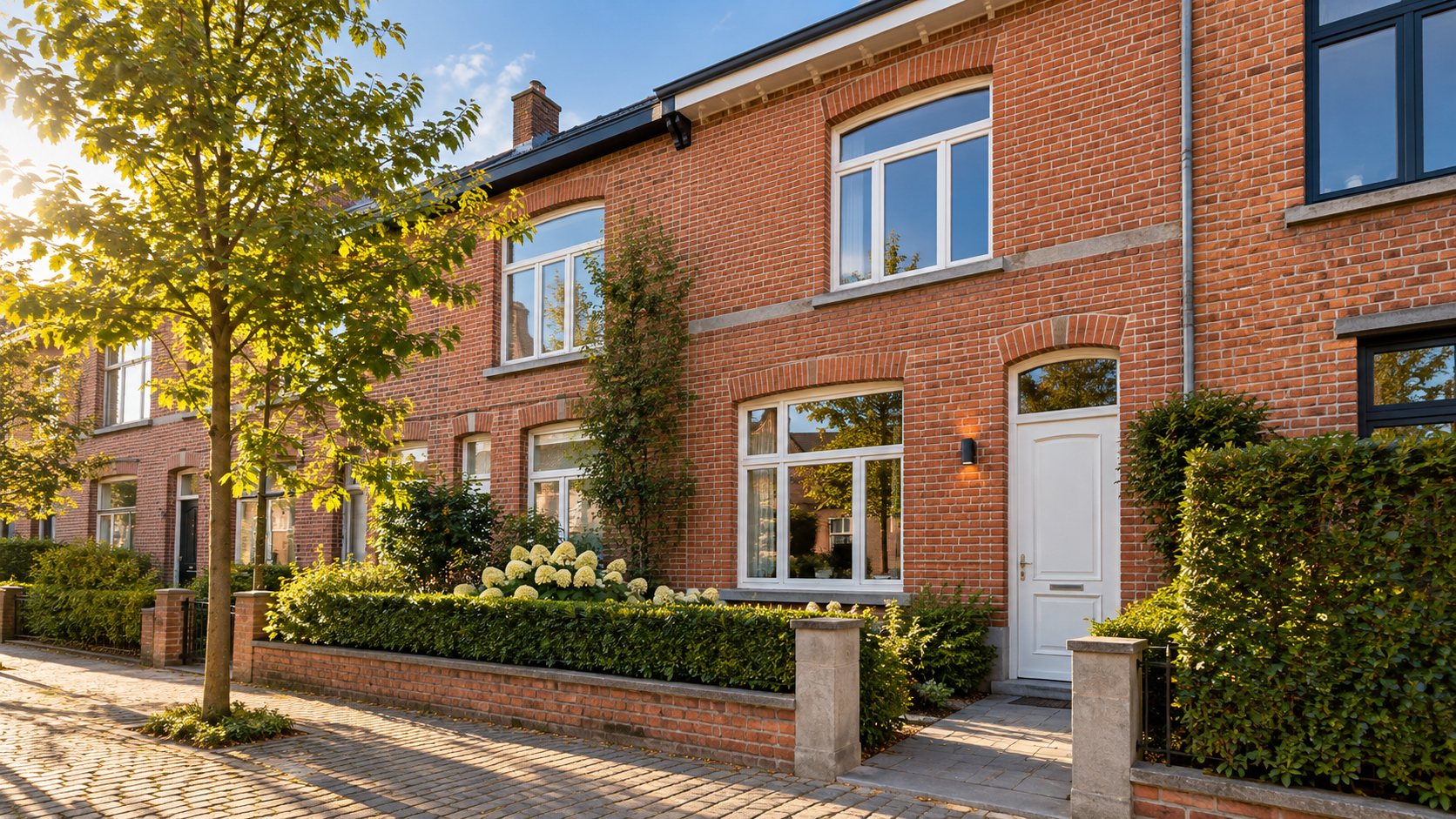 Maison de ville en briques rénovée