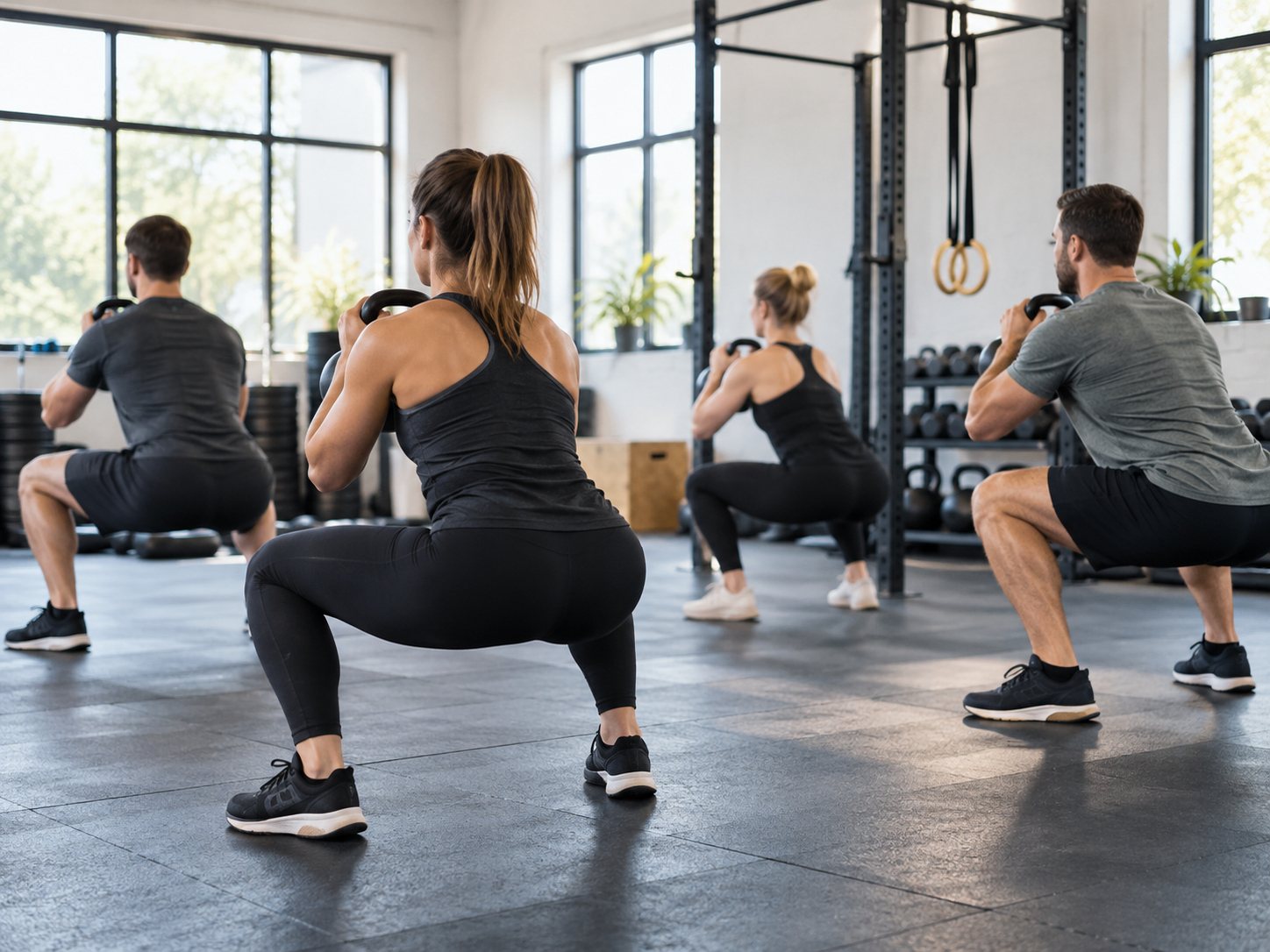 Cours collectif avec kettlebells