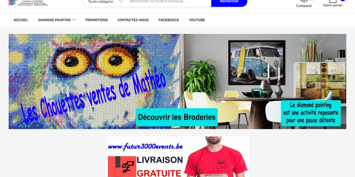 Diamond Painting Belgique — boutique de loisirs créatifs